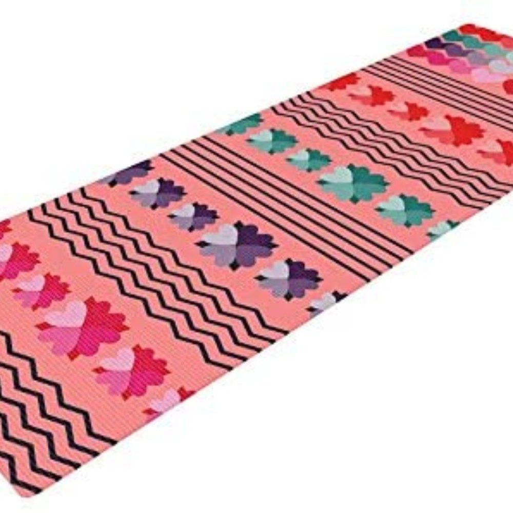 Romantic Love Abstract Yoga Mat 72" x 24